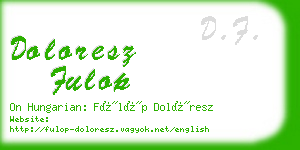 doloresz fulop business card